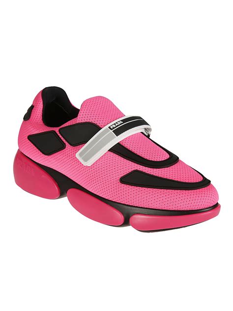 prada pink and black sneakers|pink Prada sneakers for women.